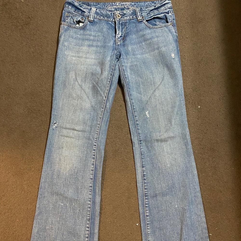 American eagle light wash bootcut jeans